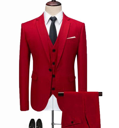 2020-as új, babakék férfi öltöny, 3 részes, bevágásos hajtóka, klasszikus szmoking vőfély esküvőre (blézer+mellény+nadrág)