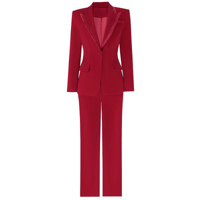 2022 tavaszi felső kategóriás divatos temperamentum vékony, egysoros kordbársony anyagú női öltöny blézerek