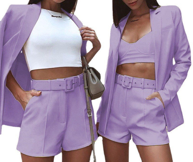 2022 tavaszi és nyári új felső, rövidnadrág, öltöny öltöny, szexi temperamentum, női divat, alkalmi hajtókás kardigán