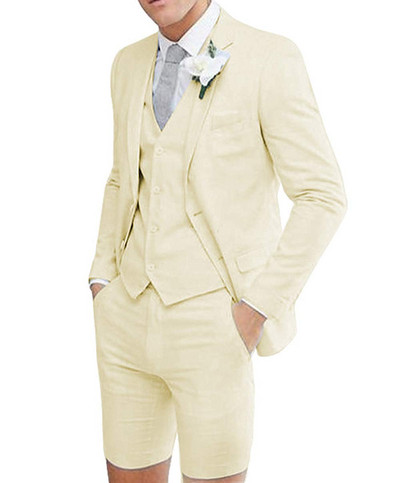 2020-as új férfi alkalmi öltönyök, 3 részes, bevágásos hajtókás báli szmokingok, legjobb férfi rövidnadrág öltöny esküvői ünnepekre