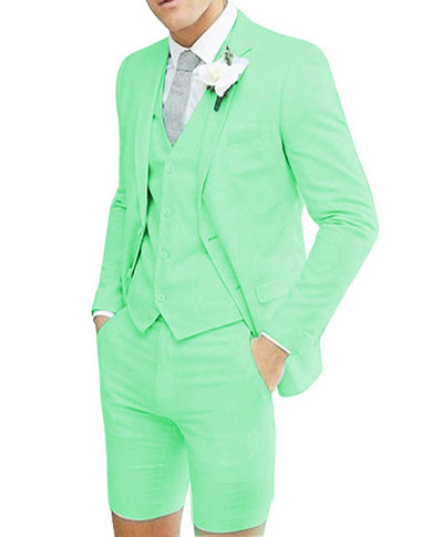 2020-as új férfi alkalmi öltönyök, 3 részes, bevágásos hajtókás báli szmokingok, legjobb férfi rövidnadrág öltöny esküvői ünnepekre