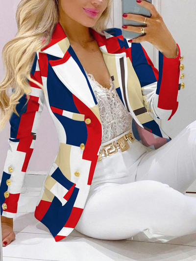 2022 nyári új női kétrészes szett, divatos Slim Ol nyomott öltönykészlet