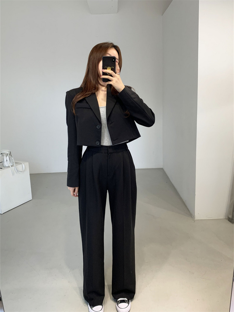 HziriP Chic őszi női kétrészes készletek Formális Hot Office Lady Elegant 2022 Hot OL Magas derekú blézerek Laza, stílusos nadrágok