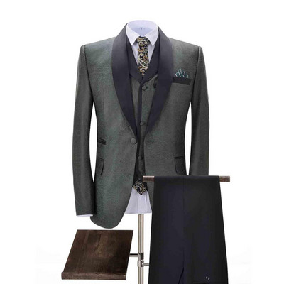 2020-as új férfi teve öltöny, 3 részes kendő, hajtóka, divatos legjobb férfi öltöny, egygombos szmoking esküvőre (blézer+mellény+nadrág)