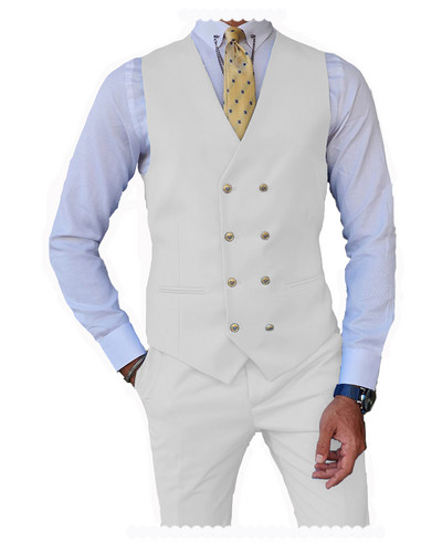 2 db Férfi öltöny Mellény Nadrág Üzleti Ünnepi öltöny ünnepi alkalmakra Grossmen esküvőre (mellény + nadrág)