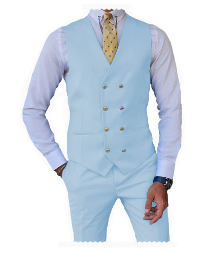 2 db Férfi öltöny Mellény Nadrág Üzleti Ünnepi öltöny ünnepi alkalmakra Grossmen esküvőre (mellény + nadrág)