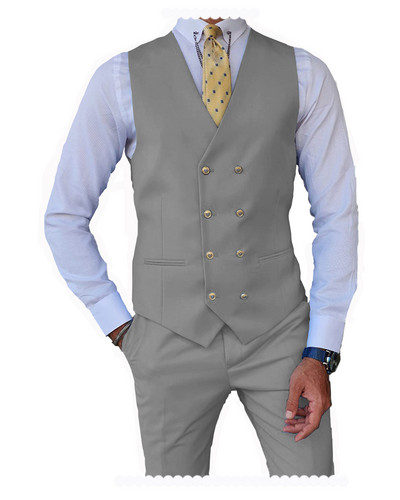 2 db Férfi öltöny Mellény Nadrág Üzleti Ünnepi öltöny ünnepi alkalmakra Grossmen esküvőre (mellény + nadrág)