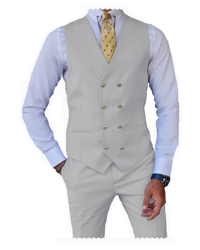 2 db Férfi öltöny Mellény Nadrág Üzleti Ünnepi öltöny ünnepi alkalmakra Grossmen esküvőre (mellény + nadrág)