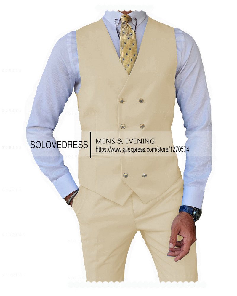 2 db Férfi öltöny Mellény Nadrág Üzleti Ünnepi öltöny ünnepi alkalmakra Grossmen esküvőre (mellény + nadrág)