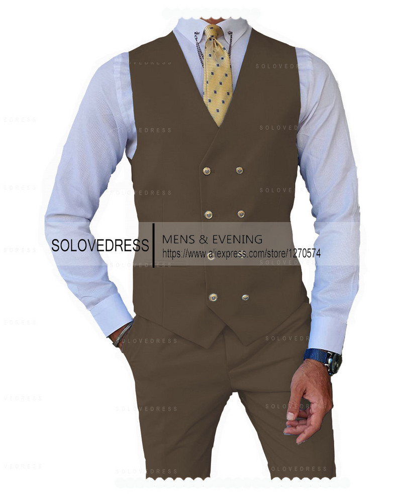 2 db Férfi öltöny Mellény Nadrág Üzleti Ünnepi öltöny ünnepi alkalmakra Grossmen esküvőre (mellény + nadrág)