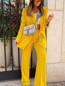 2022 Női Új divat egygombos textúrák szabadidős blézerkabát Vintage hosszú ujjú női + nadrágkosztüm Felsőruházat Chic Femme