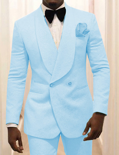 2 részes férfi öltöny Levendula alkalmi virágos blézer bál lila szmoking tweed kendő hajtóka vacsoraparti fehér kabát Esküvői vőlegények