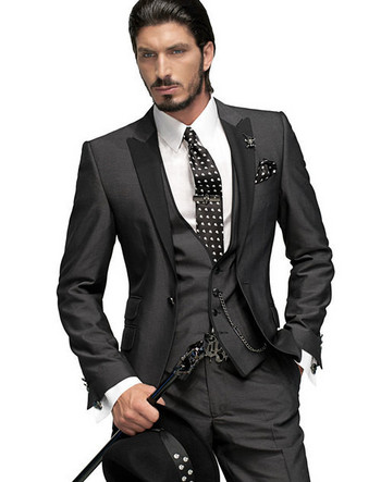Ανδρικό κοστούμι Slim Fit 3 τεμαχίων μπορντό σμόκιν Gentle-Ανδρικά νυφικά Notch πέτο Groom Tuxedo Terno (Σακάκι+Παντελόνι+Γιλέκο)