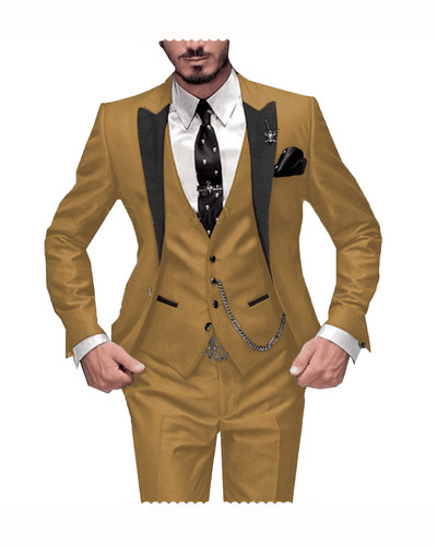 Slim Fit férfi öltöny, 3 részes bordó szmoking, szelíd férfi esküvői öltöny, hajtóka Vőlegény szmoking Terno (kabát+nadrág+mellény)