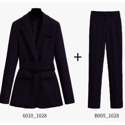 Nadrág öltönyök női tavaszi őszi üzleti 2 részes nadrág blézer szett irodai női munka hivatalos kabát öltöny női 4XL J34