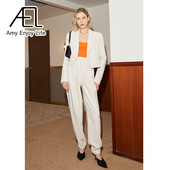 AEL elegáns női blézer szett öltöny dzseki és magas derekú bő nadrágok alkalmi női nadrágkosztümök őszi 2 részes szett