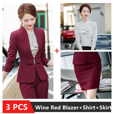 Borvörös fekete nadrágkosztüm női 2 részes szett üzleti irodai hölgy OL lány dzseki blézer és nadrág 2021 tavaszi ősz 4XL méret
