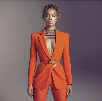 Formális női öltönyök 2 részes nadrág és dzseki szett blézer női irodai egyenruha