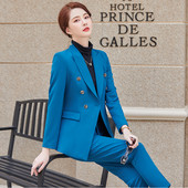 Kiváló minőségű szövet formális női üzleti munkaruházat öltönyök őszi egyenruha minták nadrágkosztümök professzionális OL stílusok női blézerek