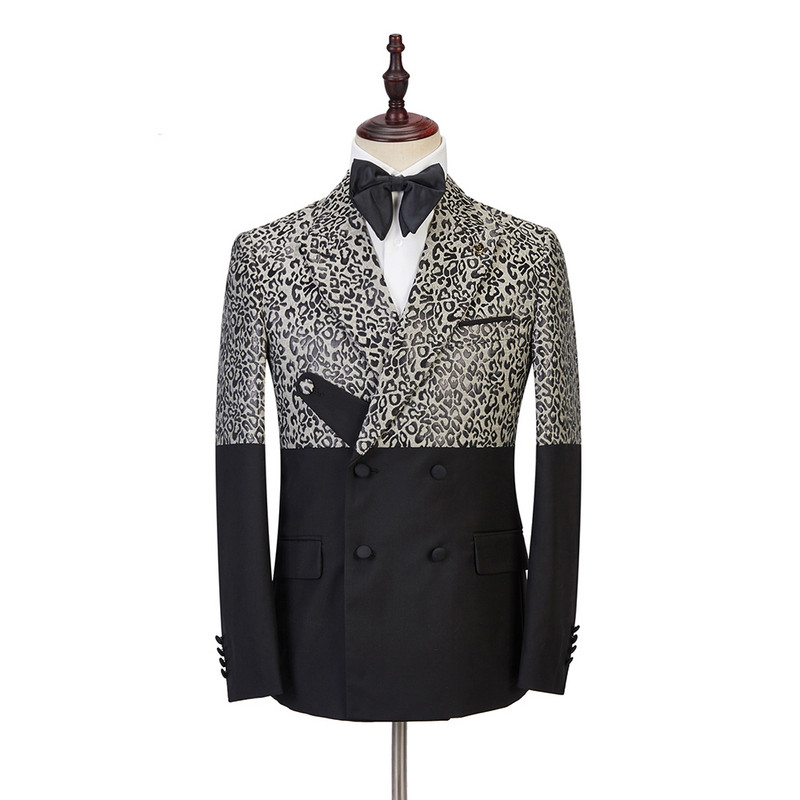 Kiváló minőségű divattervezés, dupla mellű férfi öltönyök jelmez, esküvői bál, karcsú szmoking vőlegény viselete 2 részes kabát + nadrág