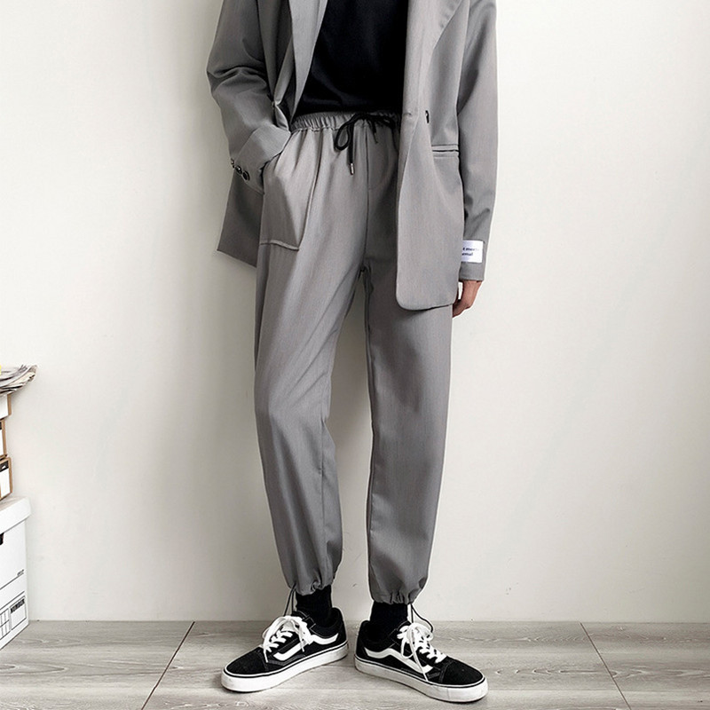 2 részes szett Férfi blézer öltöny Férfi Fekete Szürke Esküvői Jelmezek Klasszikus Öltönyek Kabátok Ruhák 2023 tavaszi elegáns ruha