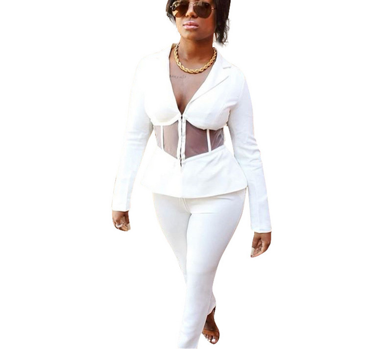 2022. ősz, új női nadrág 2 részes öltöny, fodros nadrágkosztüm