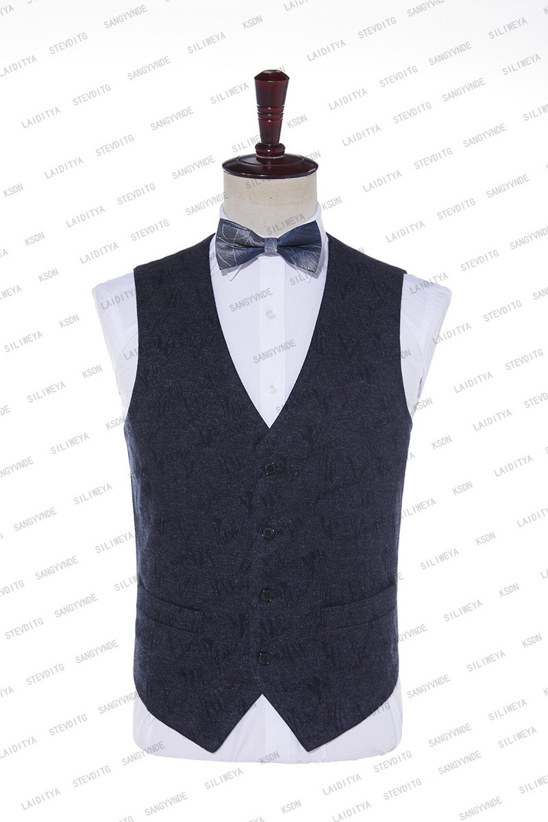 Costum cu flori pentru bărbați, ocazional, de afaceri, îmbrăcăminte formală, pentru bărbați, petrecere, bal de absolvire, smoking subțire, rochie de mireasă (jachetă + vestă + pantaloni)