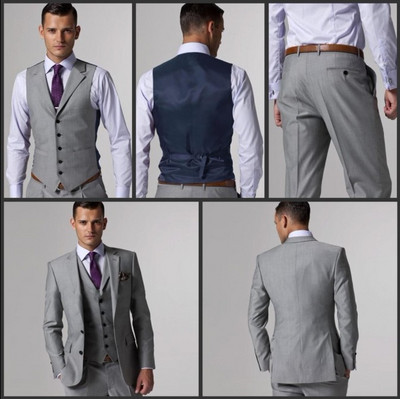 Slim Fit Groomsmen Peak Lapel Vőlegény szmokingok Zöld férfi öltönyök egygombos esküvői legjobb férfi blézer (kabát+nadrág+nyakkendő+mellény)