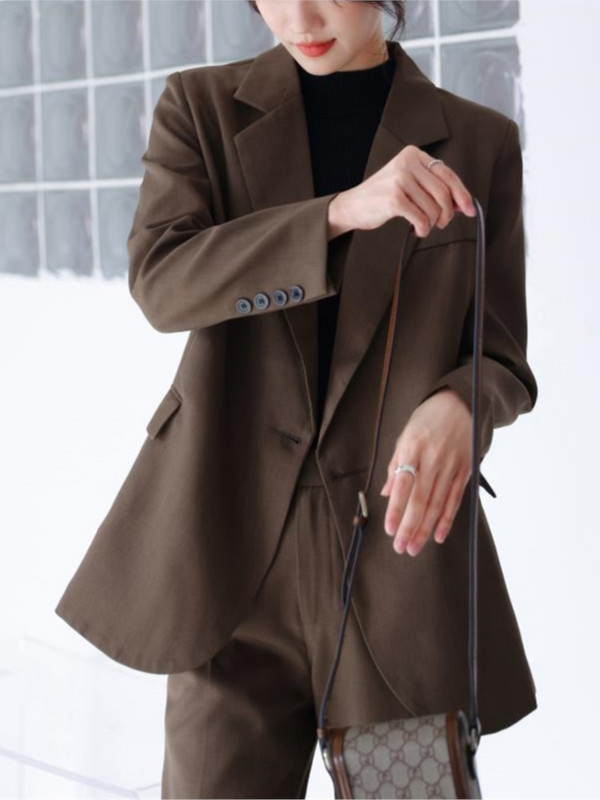 2022 Női divatos nadrágkosztüm Irodai női munkás kétrészes szett blézerruhák Női alkalmi nadrágkosztümök