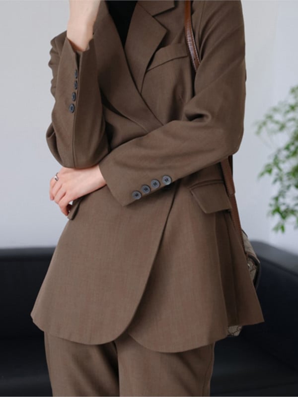 2022 Női divatos nadrágkosztüm Irodai női munkás kétrészes szett blézerruhák Női alkalmi nadrágkosztümök