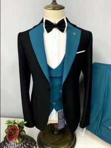 3 db szett Blézer dzseki mellény nadrág / 2022 divat új férfi alkalmi butik üzleti ferde melles mellény öltöny kabát nadrág