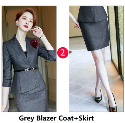 Kiváló minőségű szövet formális női öltönyök őszi téli nadrágkosztümök OL Stílusok Professzionális blézerek Interjú Karrier ruházat