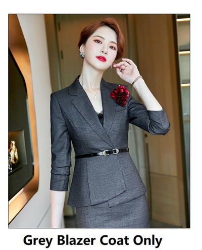 Kiváló minőségű szövet formális női öltönyök őszi téli nadrágkosztümök OL Stílusok Professzionális blézerek Interjú Karrier ruházat