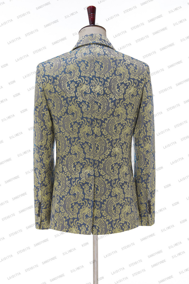 2023-as divat új férfi alkalmi butik üzleti esküvői házigazda virág színű öltönyök 3 db szett ruha blézer kabát nadrág mellény kabát