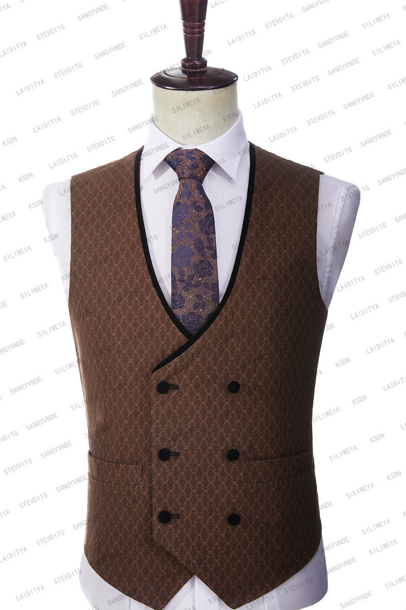 2023 új érkezés fekete kendő hajtóka Vőlegény szmoking bordó férfi öltöny esküvői 3 részes (kabát+nadrág+mellény)traje de novio par