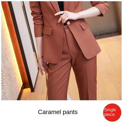 Elegáns női egysoros, hosszú ujjú irodai női tömör blézerek professzionális üzleti ruhák nadrágok tavaszi ősz új