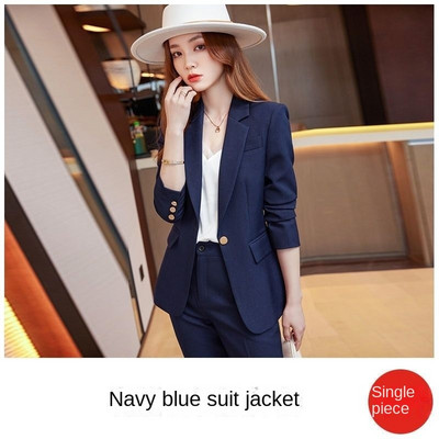 Elegáns női egysoros, hosszú ujjú irodai női tömör blézerek professzionális üzleti ruhák nadrágok tavaszi ősz új