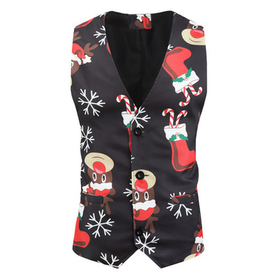 Új érkezés divatos klasszikus karácsonyi 3D nyomtatott férfi öltöny 2-3 részes bankett parti férfi öltöny, nagy méretű M-3XL