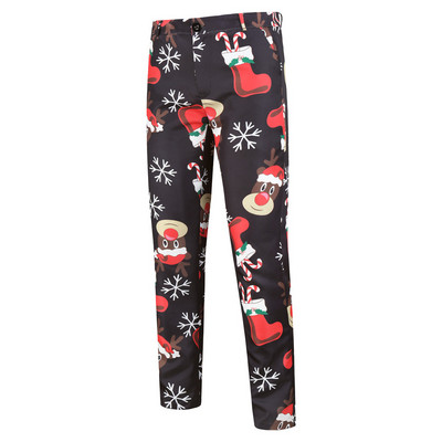 Új érkezés divatos klasszikus karácsonyi 3D nyomtatott férfi öltöny 2-3 részes bankett parti férfi öltöny, nagy méretű M-3XL