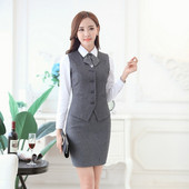 Divatos női öltönyök szoknyával és mellény Mellénykészletek Vékony női munkaruha Ruhák Női Irodai Egyenruha OL