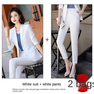 Női öltöny őszi és téli professzionális elegáns nadrágkosztümök Kétrészes, kiváló minőségű, mindenhez illő üzleti öltöny