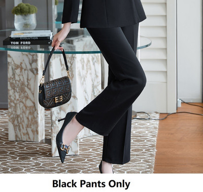 Hivatalos egyenruha minták Nadrágruhák Őszi Tél Elegáns Fehér Professzionális Női Munkaruházat Blézerek OL Nadrágkészlet