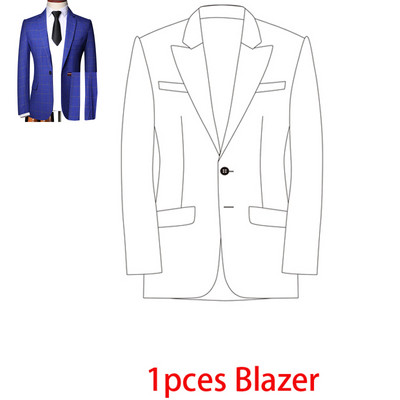 Blézer és nadrág klasszikus kockás üzleti irodai öltöny, kétrészes öltöny és egy kabát vőlegény esküvői ruha, parti házigazda nadrág