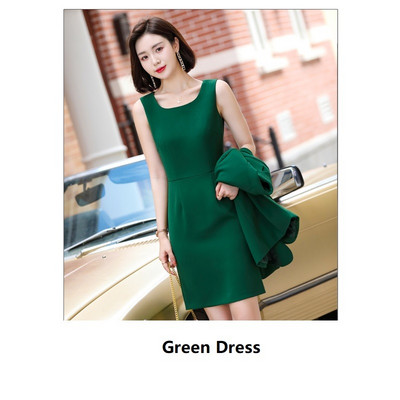 Kiváló minőségű szövetből készült női öltönyök ruhával és kabátokkal, kabátokkal, őszi formális OL stílusok, női blézerek munkaruha szett 2021