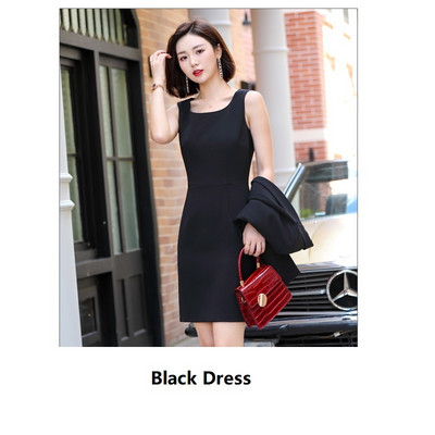 Kiváló minőségű szövetből készült női öltönyök ruhával és kabátokkal, kabátokkal, őszi formális OL stílusok, női blézerek munkaruha szett 2021