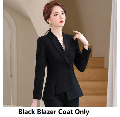 Oversize 5XL női irodai elegáns kék formális üzleti női munkaruha Blézer öltöny professzionális karrier interjú irodai szett