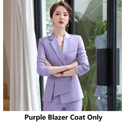 Oversize 5XL női irodai elegáns kék formális üzleti női munkaruha Blézer öltöny professzionális karrier interjú irodai szett