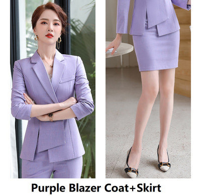 Oversize 5XL női irodai elegáns kék formális üzleti női munkaruha Blézer öltöny professzionális karrier interjú irodai szett