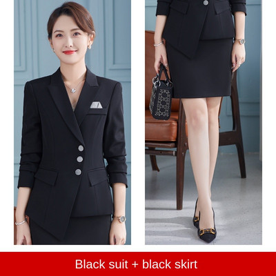 Kiváló minőségű női professzionális nadrágkosztüm Kétrészes őszi és téli 2022 temperamentum irodai munkaruházat blézer alkalmi nadrág