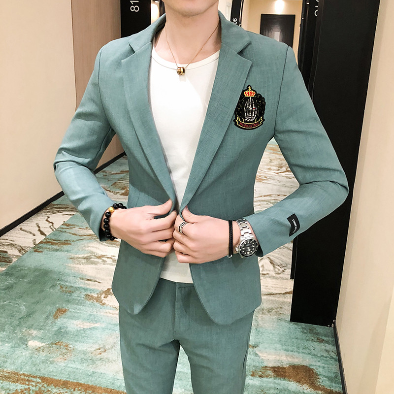 (Blazere + Pantaloni) 2021, noua marcă de lux, culoare solidă, costum pentru bărbați, smoking de nuntă, personalizat, pentru petrecerea de mire, costume pentru bărbați